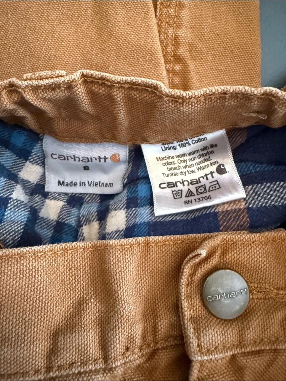 Boys Carhartt lined pants size 6 - Picture 8 of 8